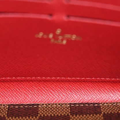 Louis Vuitton Damier Ebene Clemence Wallet Cherry 5 of 8