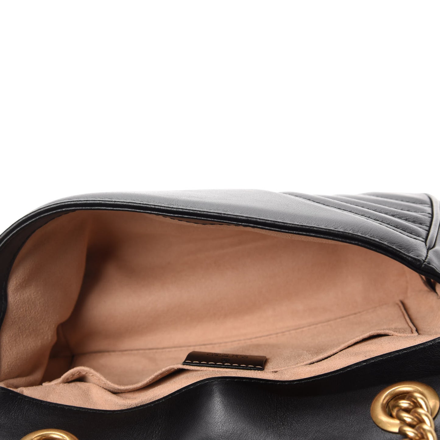 Calfskin Matelasse Mini GG Marmont Shoulder Bag Black