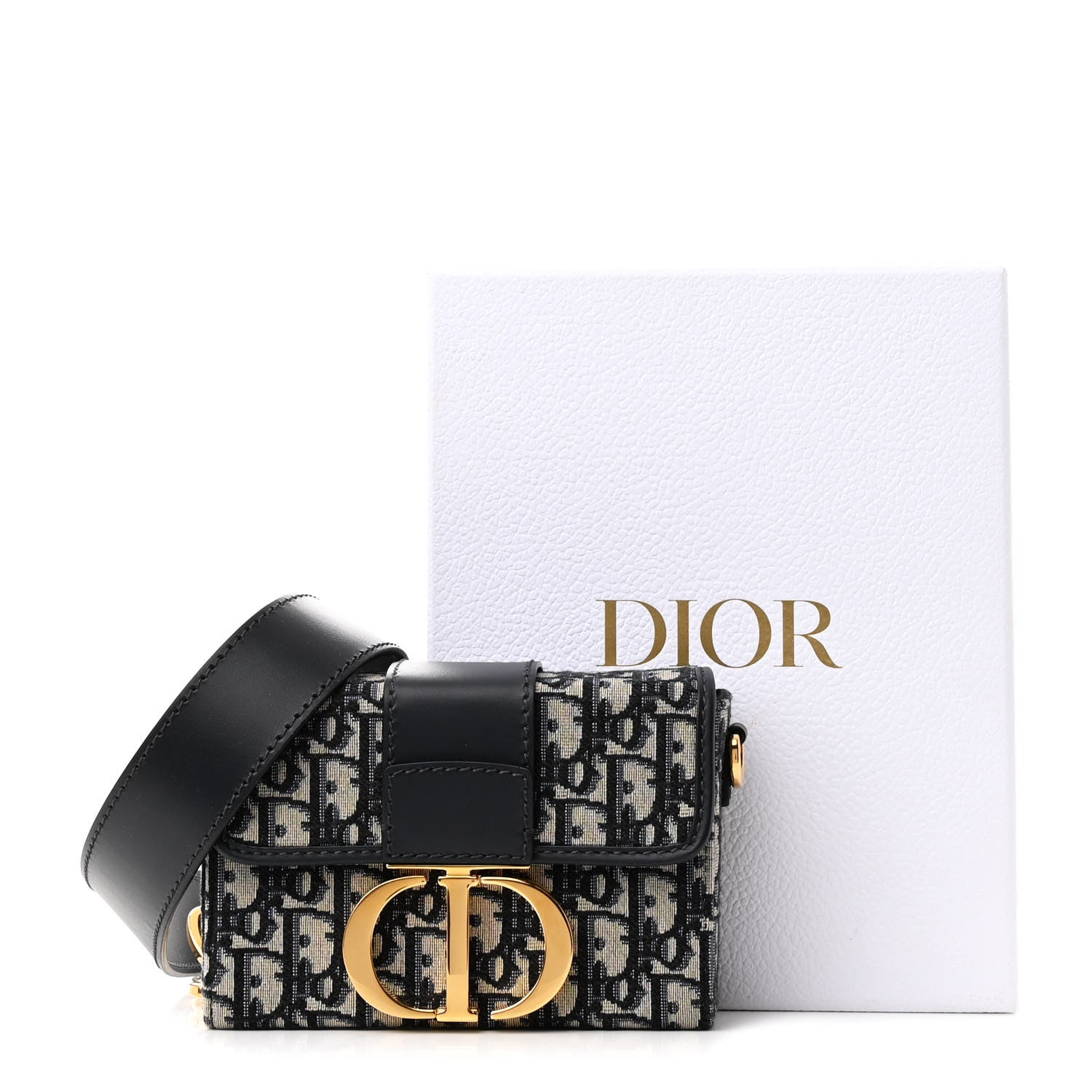 Christian Dior Oblique 30 Montaigne Box Bag Blue 14 of 14