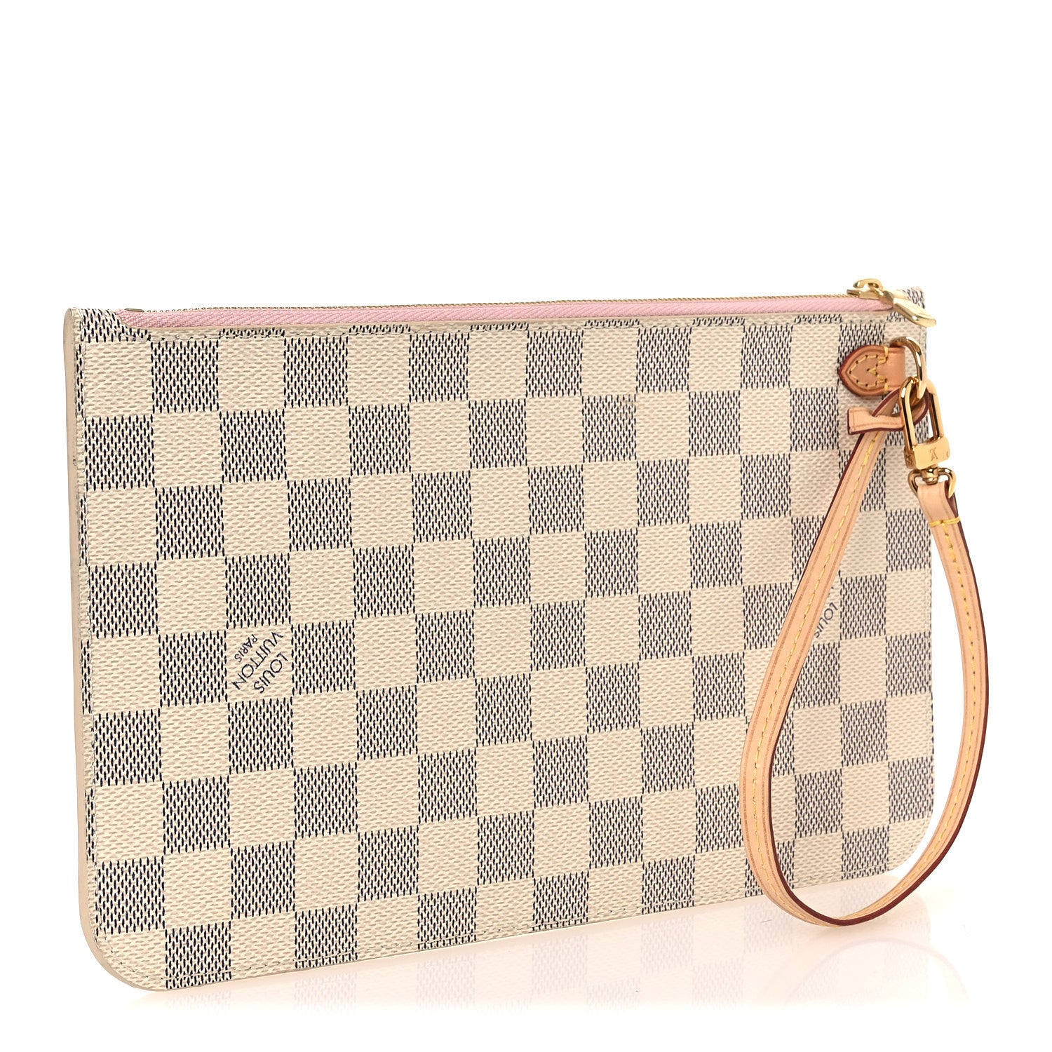 Louis Vuitton Damier Azur Neverfull MM GM Pochette Rose Ballerine 3 of 7