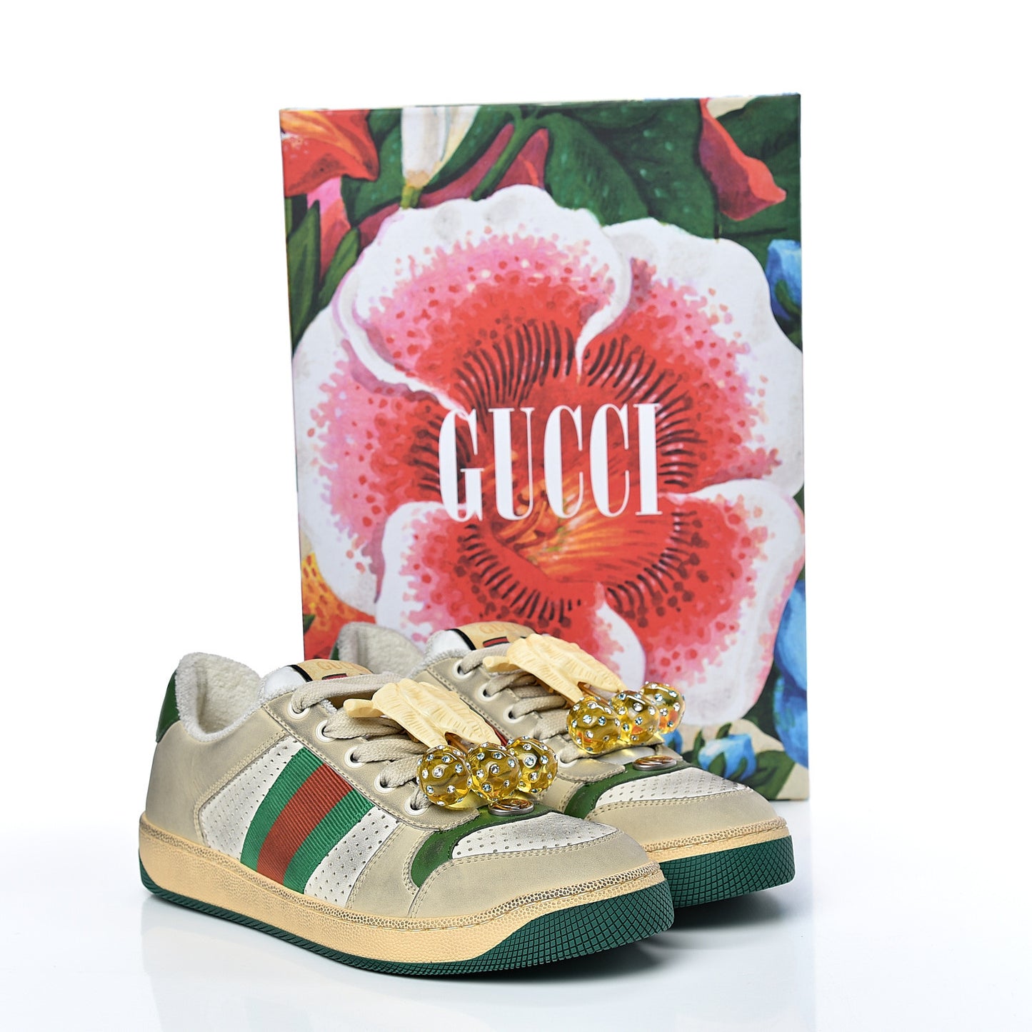 Nubuck Web Cherries Womens Screener Sneakers 36.5 Dusty Milk White Vintage Green