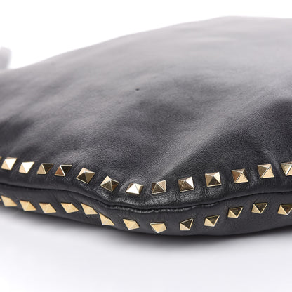 Valentino Garavani Vitello Rockstud Hobo Black 7 of 14