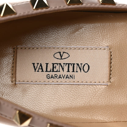 Valentino Garavani Calfskin Nappa Rockstud Ballerina Flats 36 Light Cuir Poudre 8 of 9