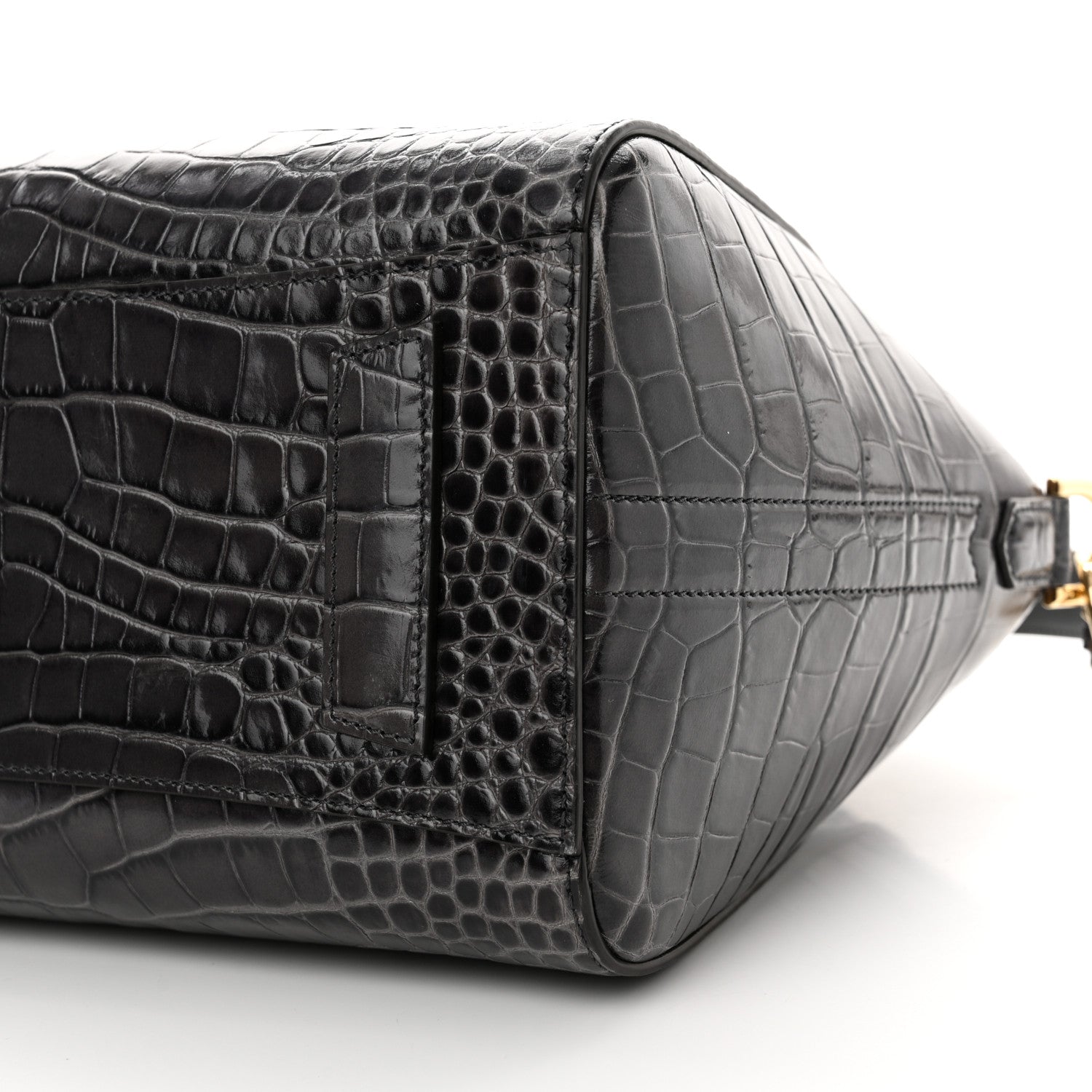 Givenchy Calfskin Crocodile Embossed Small Antigona Storm Grey 10 of 10