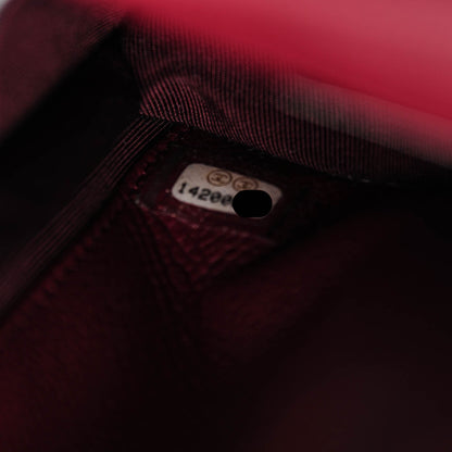 Chanel Caviar Quilted Wallet On Chain WOC Dark Red 8 of 8