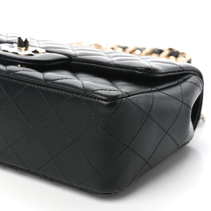 Chanel Lambskin Quilted Mini Coco Charms Rectangular Flap Black 6 of 8