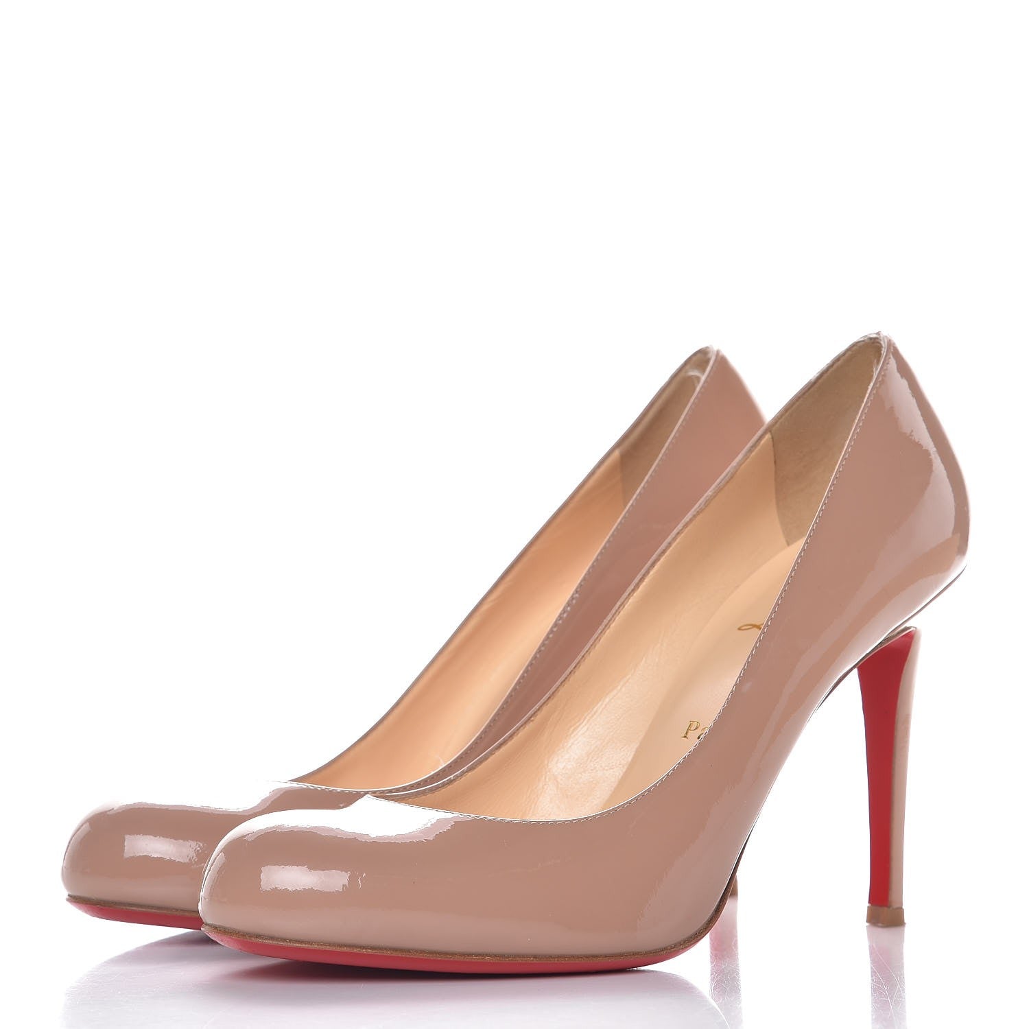 Christian Louboutin Patent Simple 100 Pumps 39.5 Nude 3 of 12