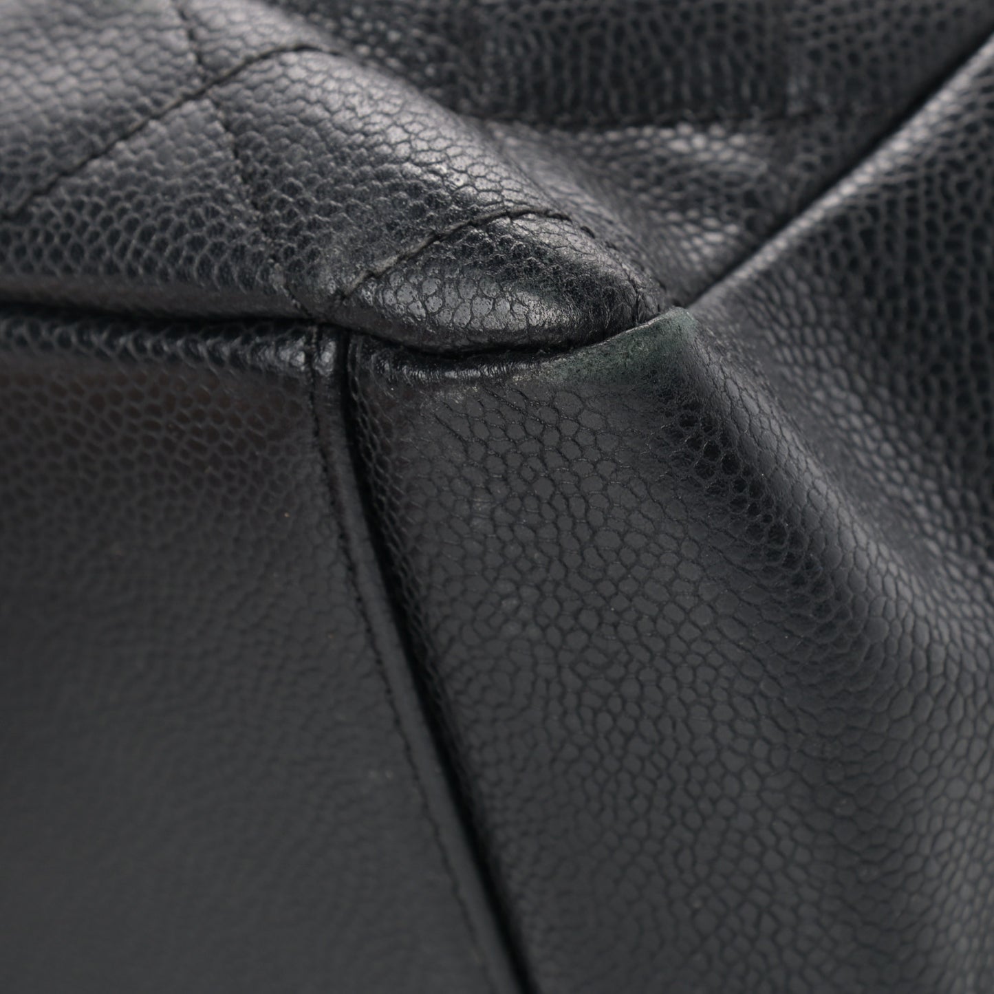 Caviar Quilted Grand Shopping Tote GST Black