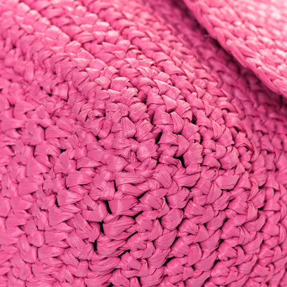 Saint Laurent Raffia Calfskin Monogram Medium Niki Chain Satchel Bright Pink 11 of 13