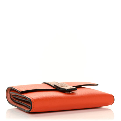 Loewe Grained Calfskin Small Vertical Wallet Orange Tan 4 of 10