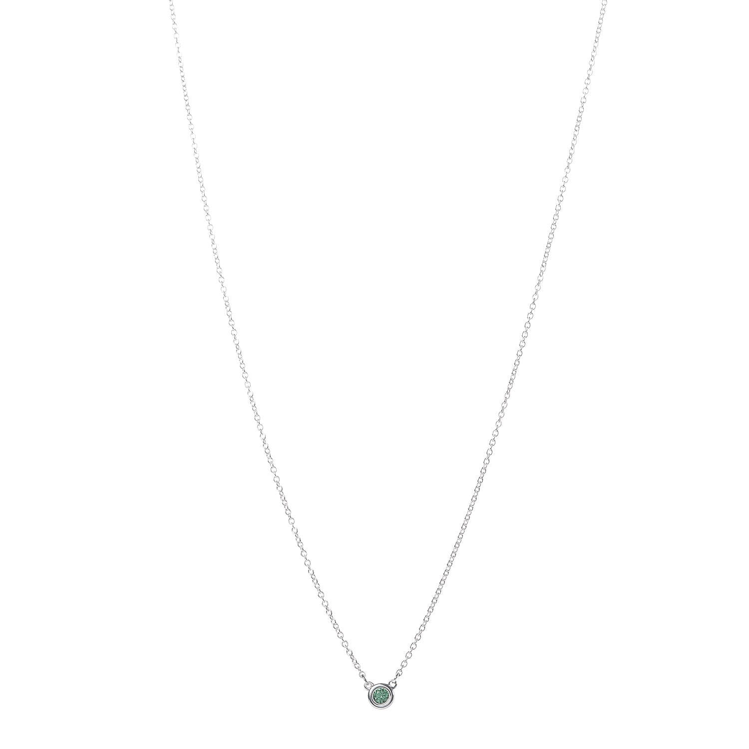 Tiffany Sterling Silver Tsavorite Color By The Yard Necklace 1 of 6