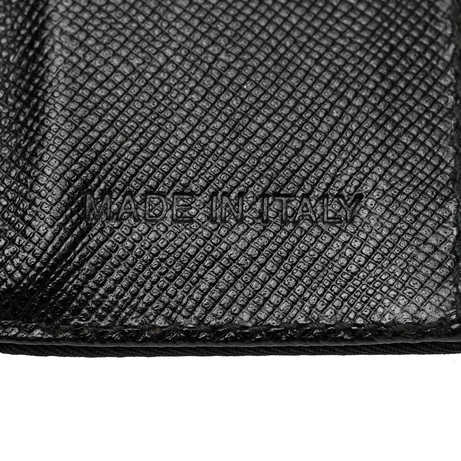 Prada Tessuto Nylon Saffiano Tri-Fold Compact Wallet Black 7 of 8