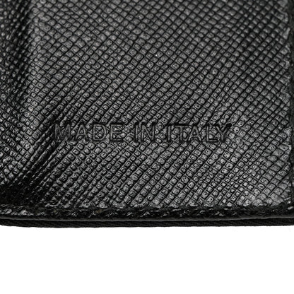 Prada Tessuto Nylon Saffiano Tri-Fold Compact Wallet Black 7 of 8