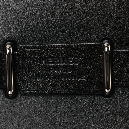 Hermes Military Toile Vache Hunter Herbag Zip Retourne 20 Vert De Gris Black 6 of 12