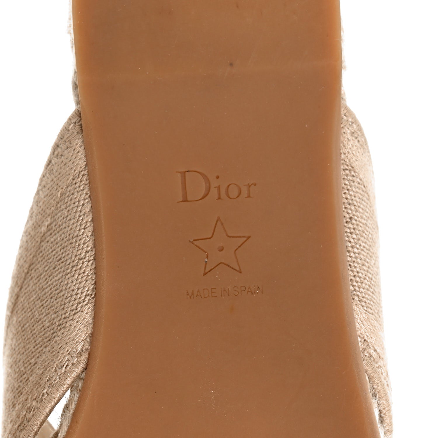 Christian Dior Canvas Embroidered Granville Espadrille Crisscross Flat Slide Sandals 39 Cream 6 of 8