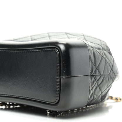 Chanel Aged Calfskin Quilted Small Gabrielle Backpack Black 7 of 10