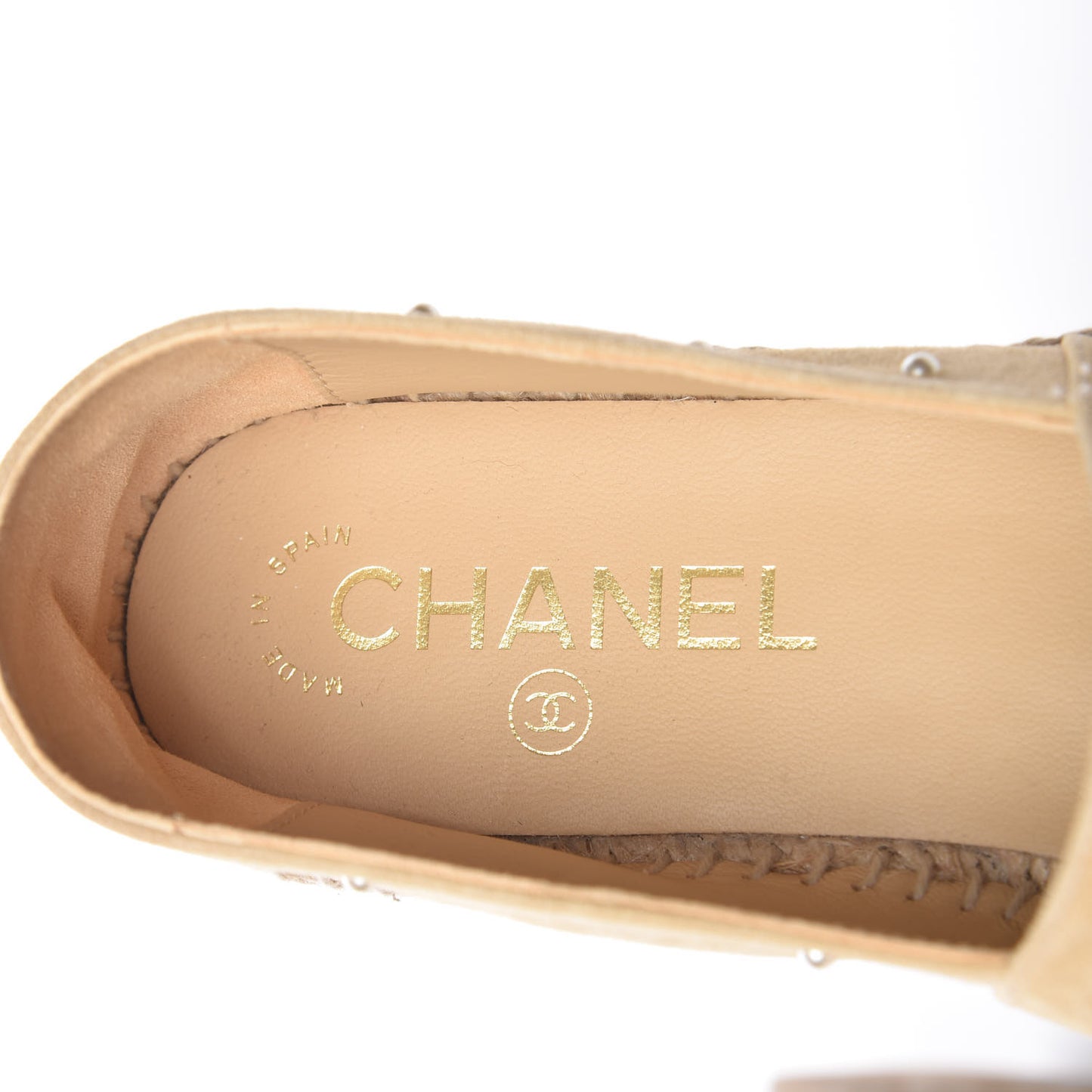 Suede Pearl CC Espadrilles 37 Beige Black