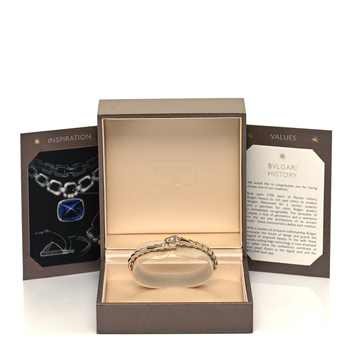 18K Yellow Gold Diamond Serpenti Viper Bracelet S