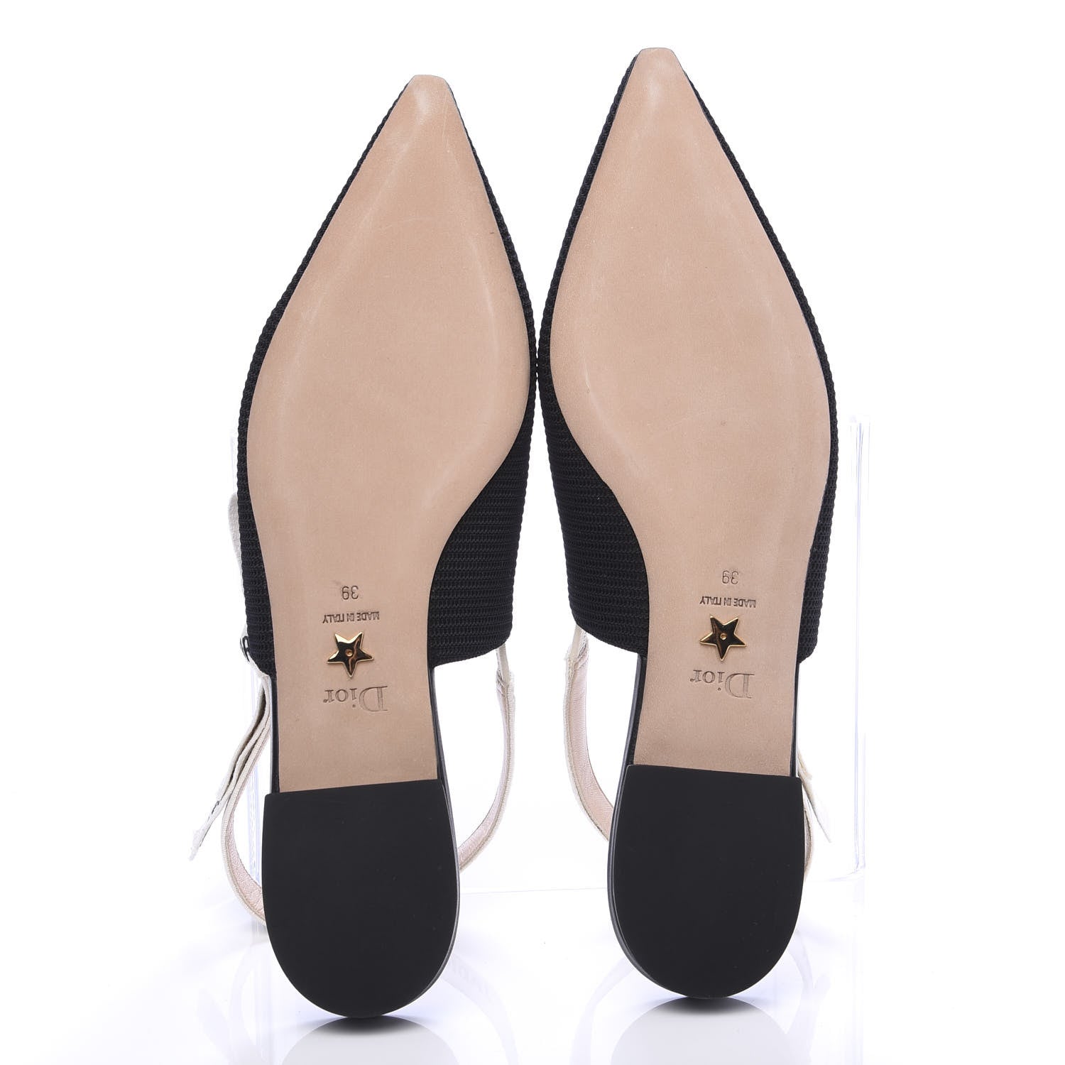 Christian Dior Technical Canvas Ribbon J'Adior Slingback Ballet Flats 39 Black 5 of 10