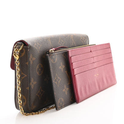 Louis Vuitton Monogram Pochette Felicie Chain Wallet Fuchsia 5 of 12