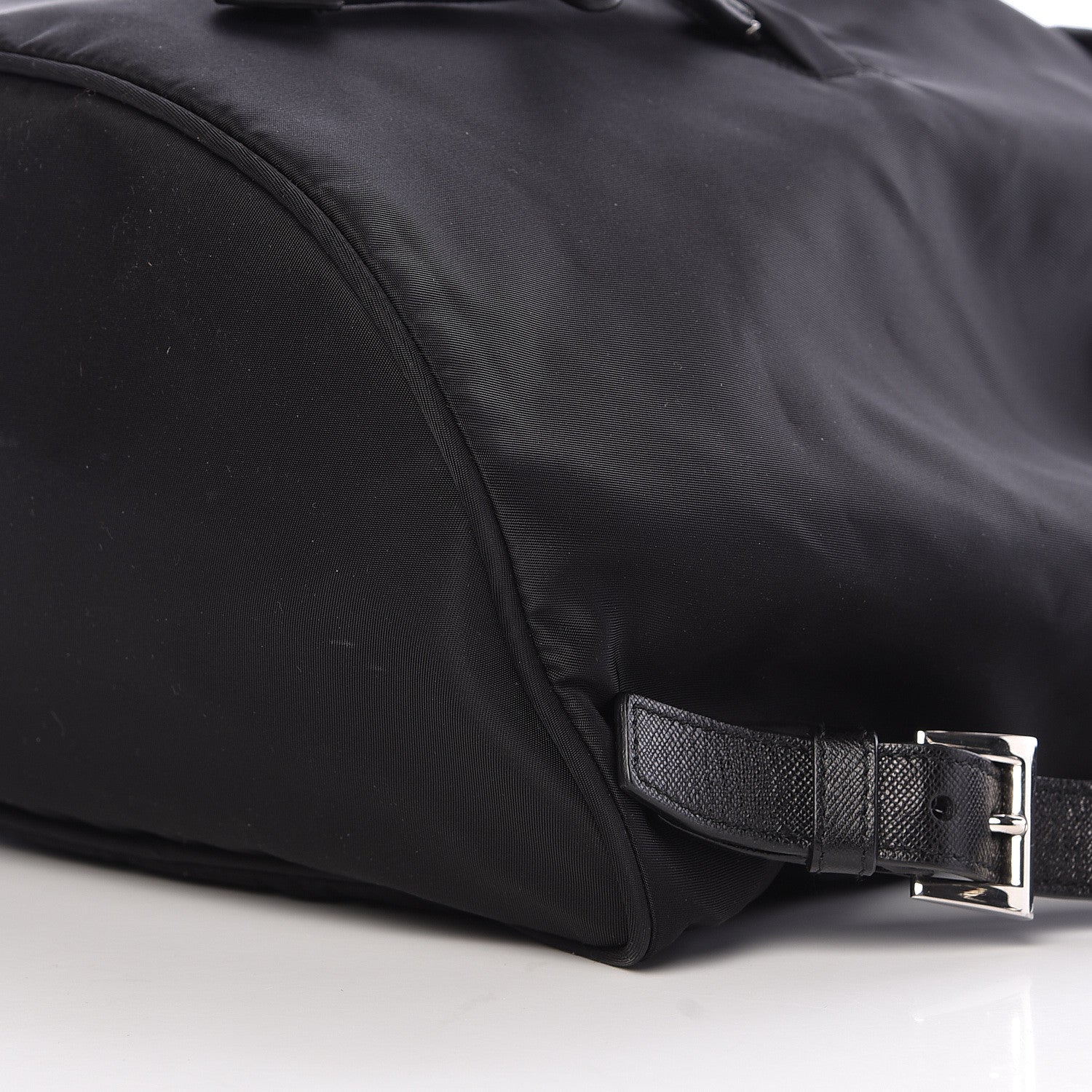 Prada Nylon Vela Saffiano Medium Cinch Backpack Black 10 of 10