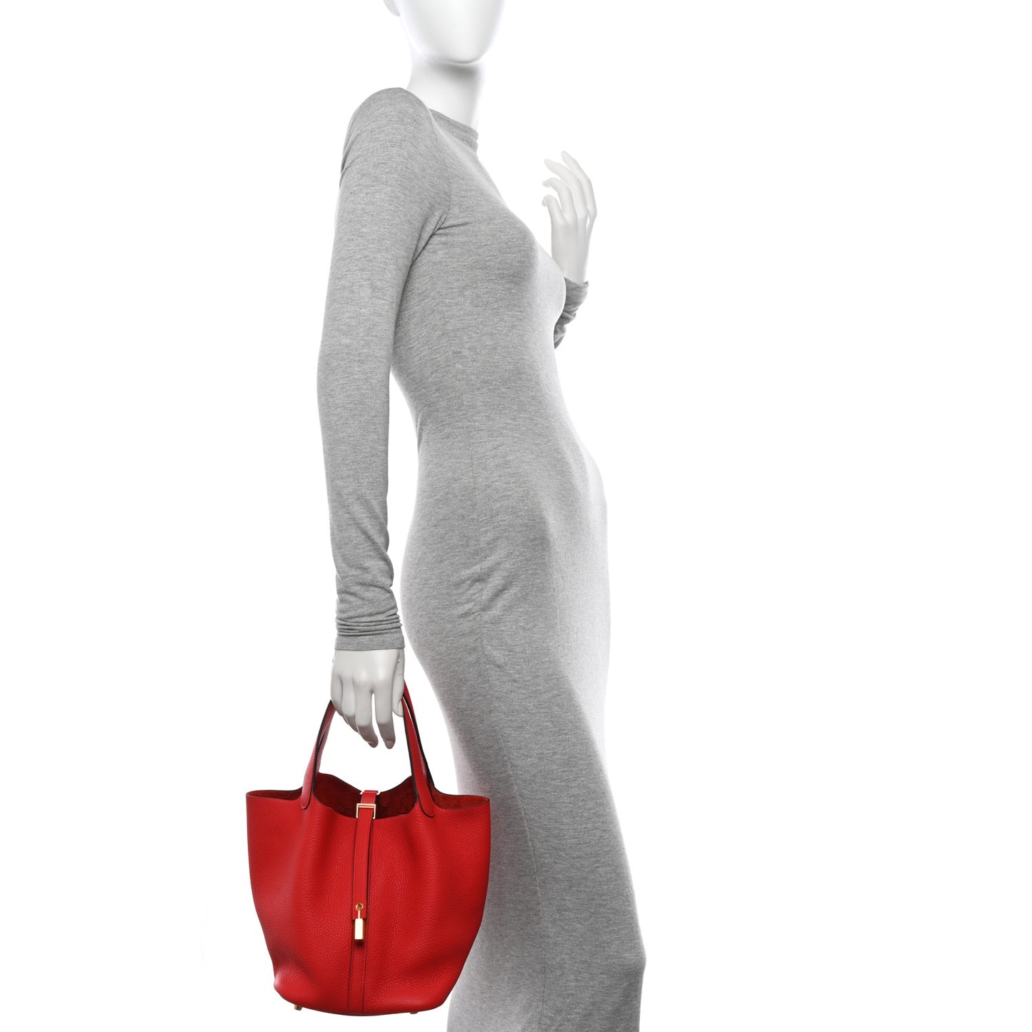 Taurillon Clemence Picotin Lock 22 MM Rouge de Coeur