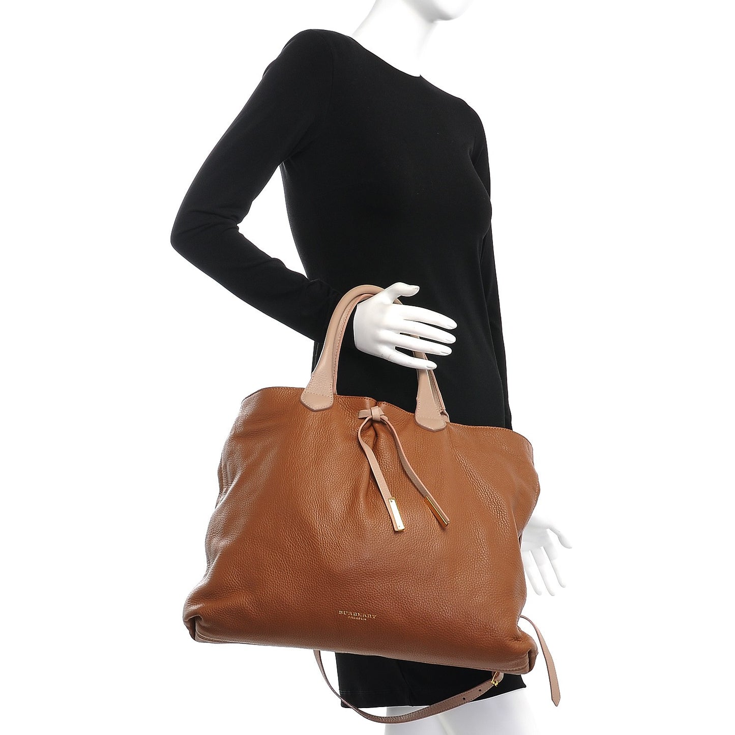 Prorsum Pebbled Calfskin Medium Studley Tote Camel Nude