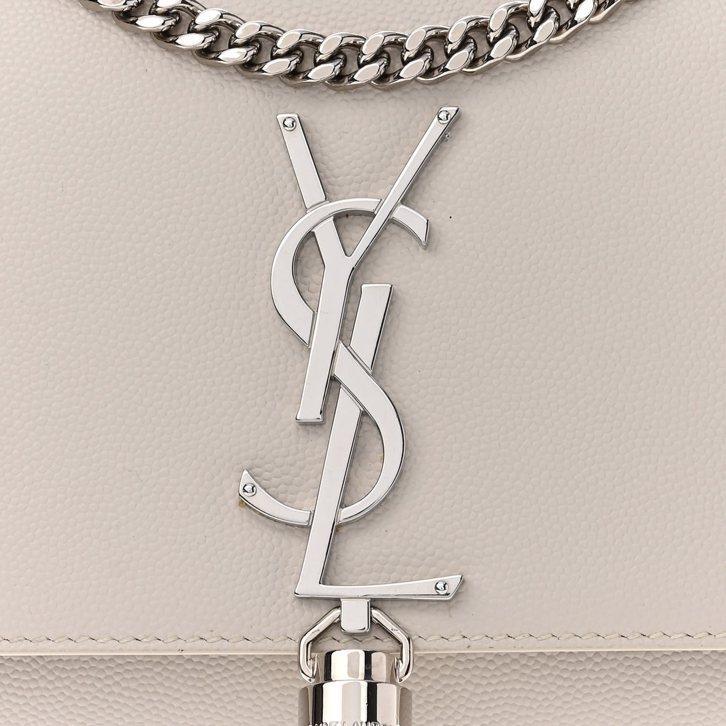 Grain De Poudre Small Classic Monogram Kate Tassel Satchel Crema Soft