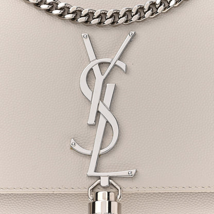 Saint Laurent Grain De Poudre Small Classic Monogram Kate Tassel Satchel Crema Soft 7 of 9