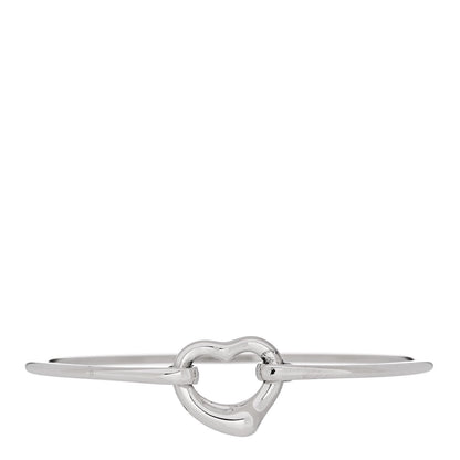 Tiffany Sterling Silver Elsa Peretti Open Heart Bangle 1 of 3