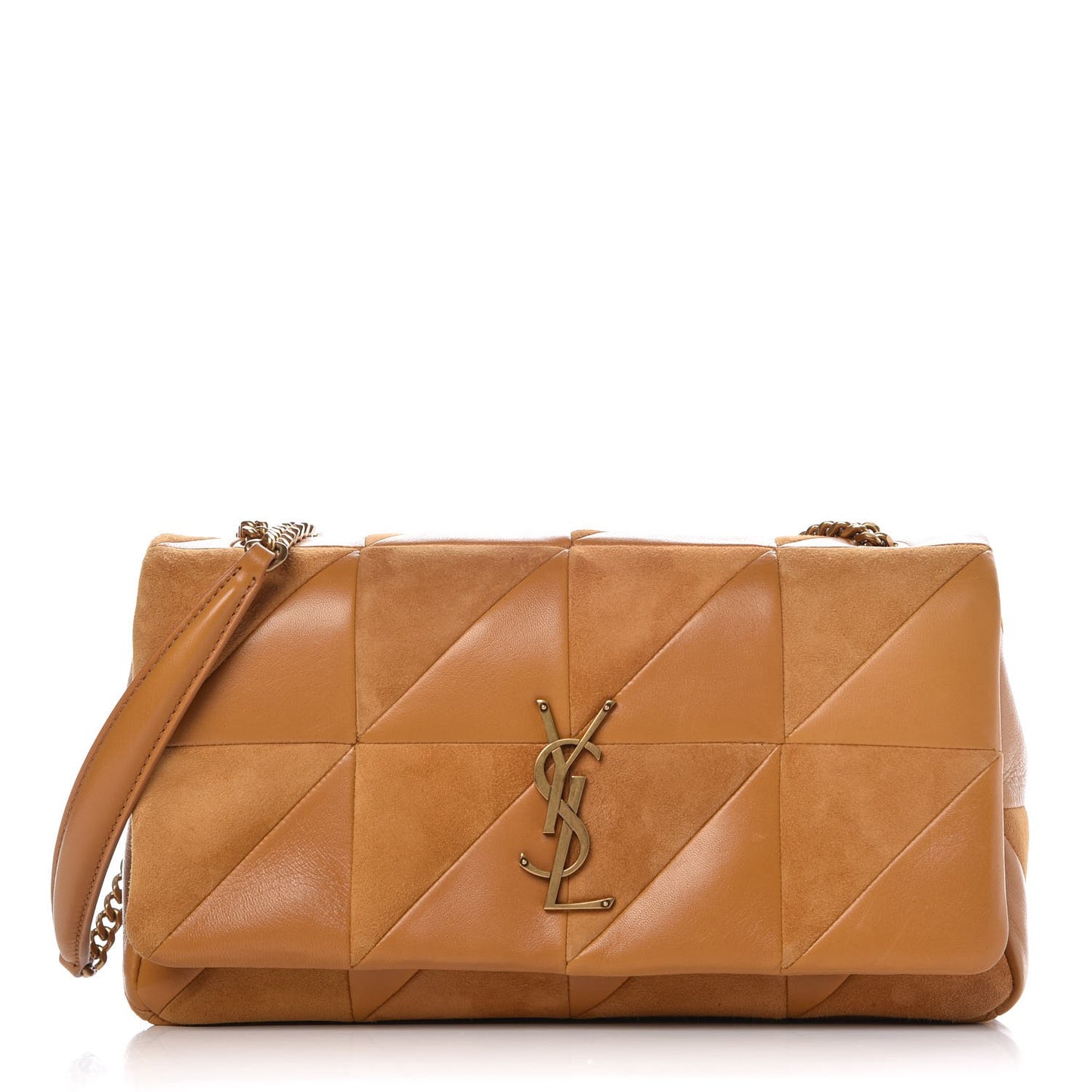 Lambskin Suede Patchwork Monogram Medium Jamie Tan