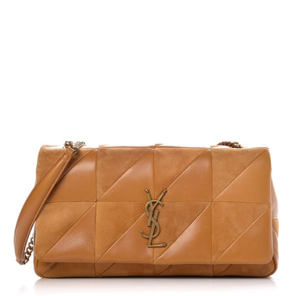 Saint Laurent Lambskin Suede Patchwork Monogram Medium Jamie Tan 1 of 7