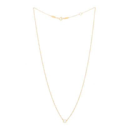 Tiffany 18K Yellow Gold Diamond .21ct Elsa Peretti Diamonds by the Yard Pendant Necklace 2 of 4