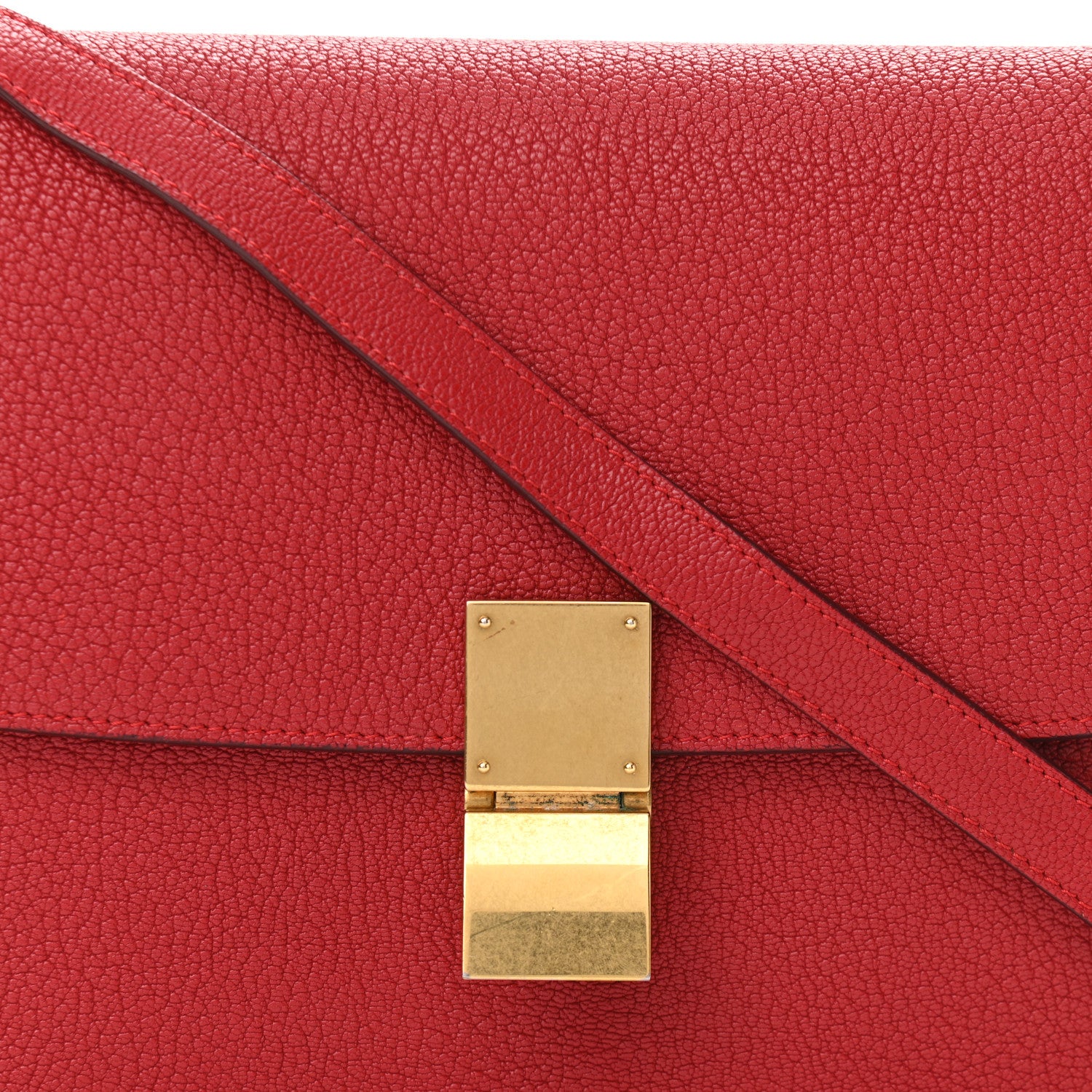 Celine Goatskin Medium Classic Box Flap Bag Carmin 8 of 10