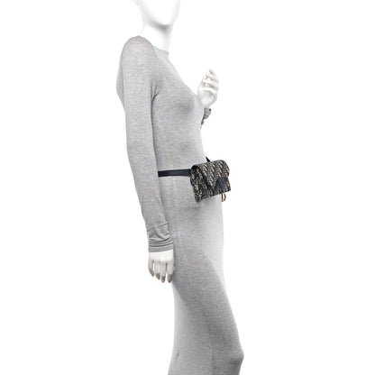 Christian Dior Oblique Saddle Belt Bag Blue 2 of 14