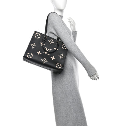 Louis Vuitton Empreinte Monogram Giant Onthego MM Black Beige 3 of 11