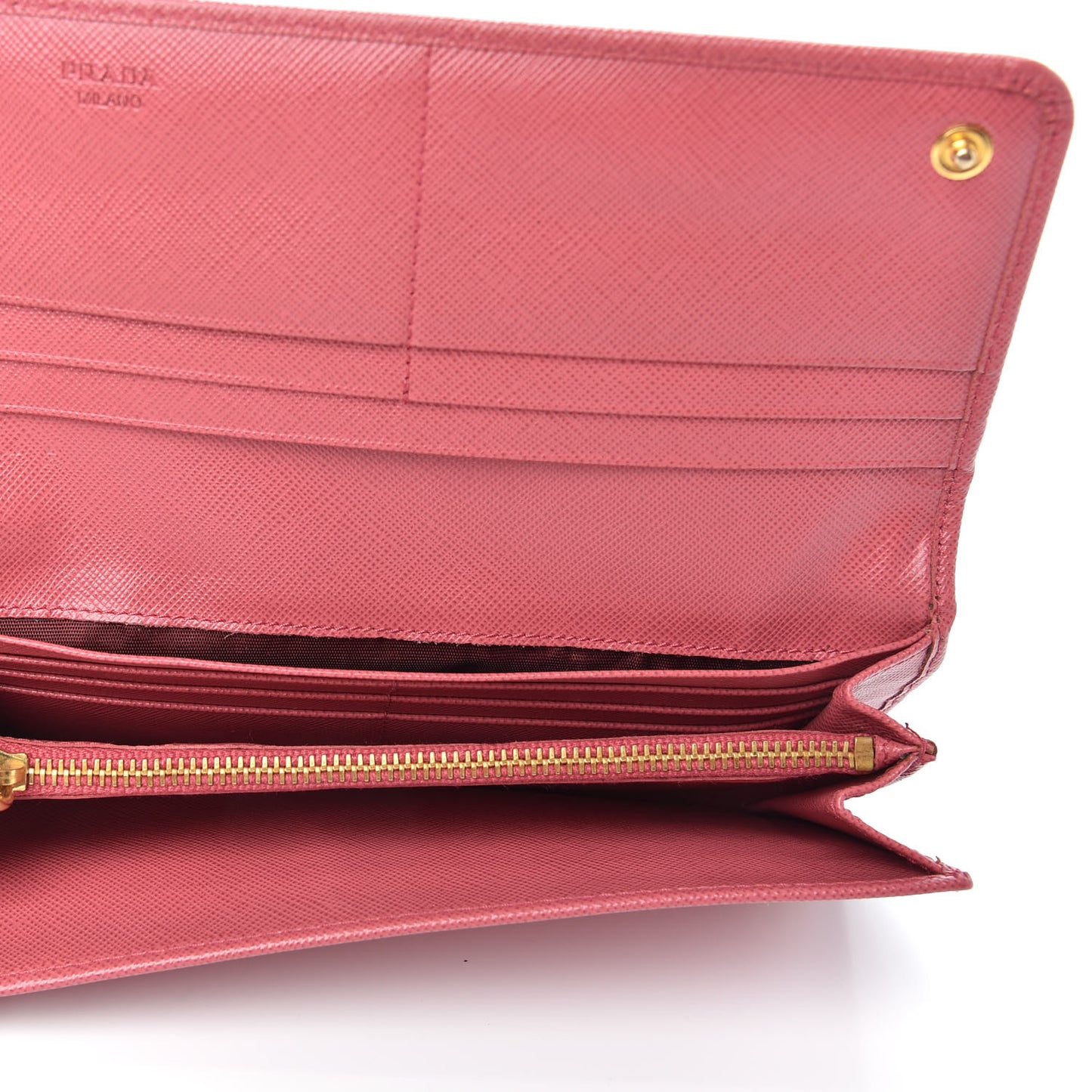 Saffiano Metal Continental Flap Wallet Peonia