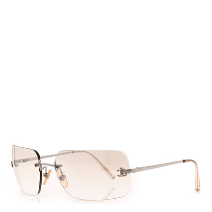 Chanel Crystal CC Logo Sunglasses 4017-D Silver 1 of 14