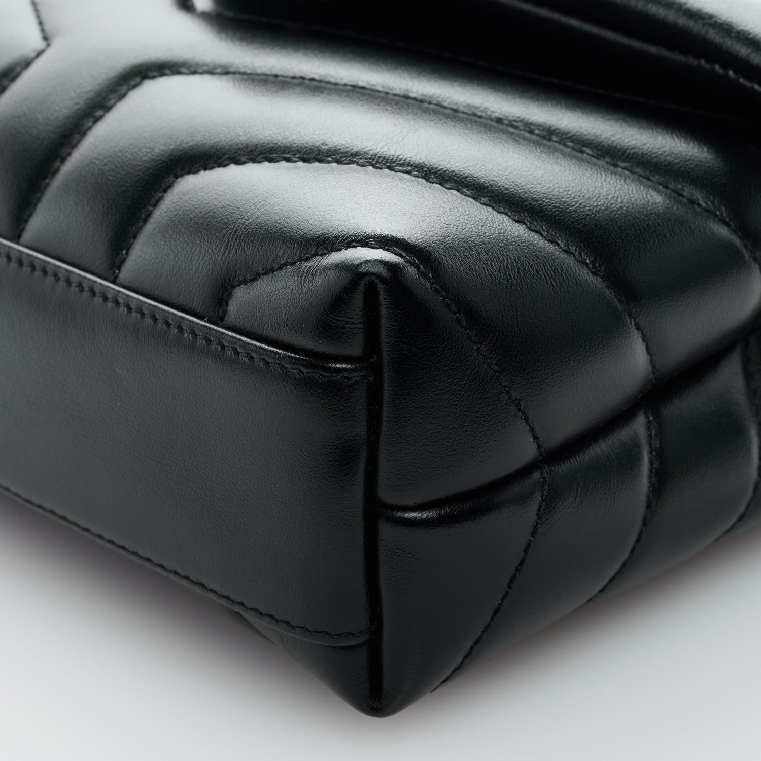 Saint Laurent Calfskin Y Quilted Monogram Toy Loulou Crossbody Bag Black 8 of 9
