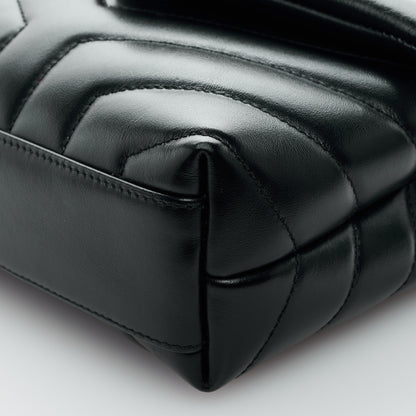 Saint Laurent Calfskin Y Quilted Monogram Toy Loulou Crossbody Bag Black 8 of 9