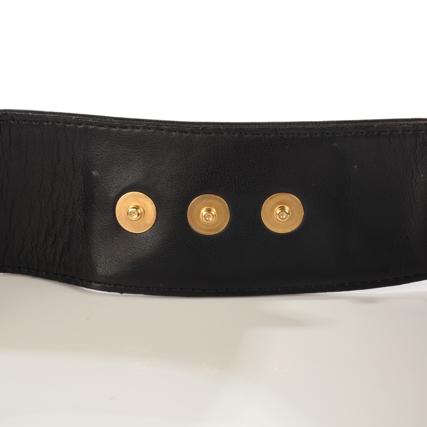 Chanel Lambskin Chain Wide CC Belt 80 32 Black Gold 7 of 8