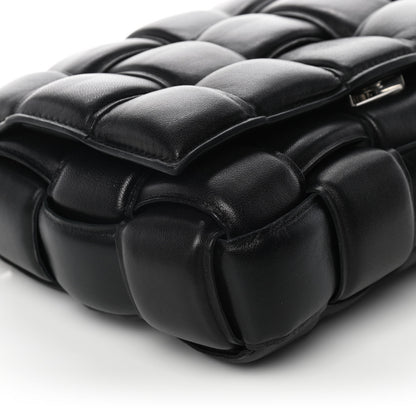 Bottega Veneta Lambskin Maxi Intreccio Padded Chain Cassette Crossbody Bag Black 9 of 10