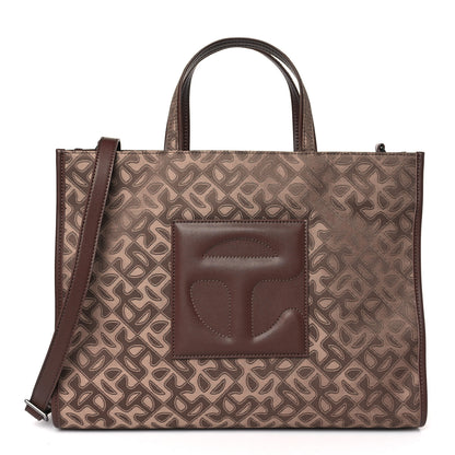 Telfar Monogram Jacquard Medium Shopping Bag Tan 1 of 8