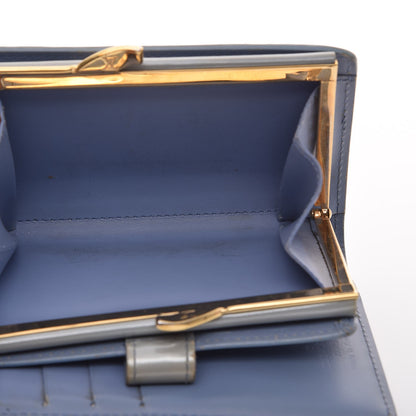 Louis Vuitton Vernis French Purse Wallet Blue 6 of 10