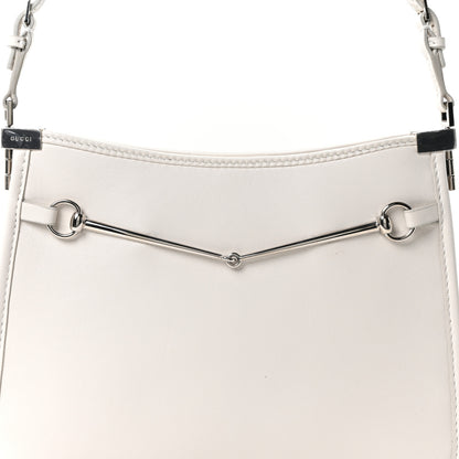 Gucci Calfskin Horsebit Slim Shoulder Bag White 8 of 10