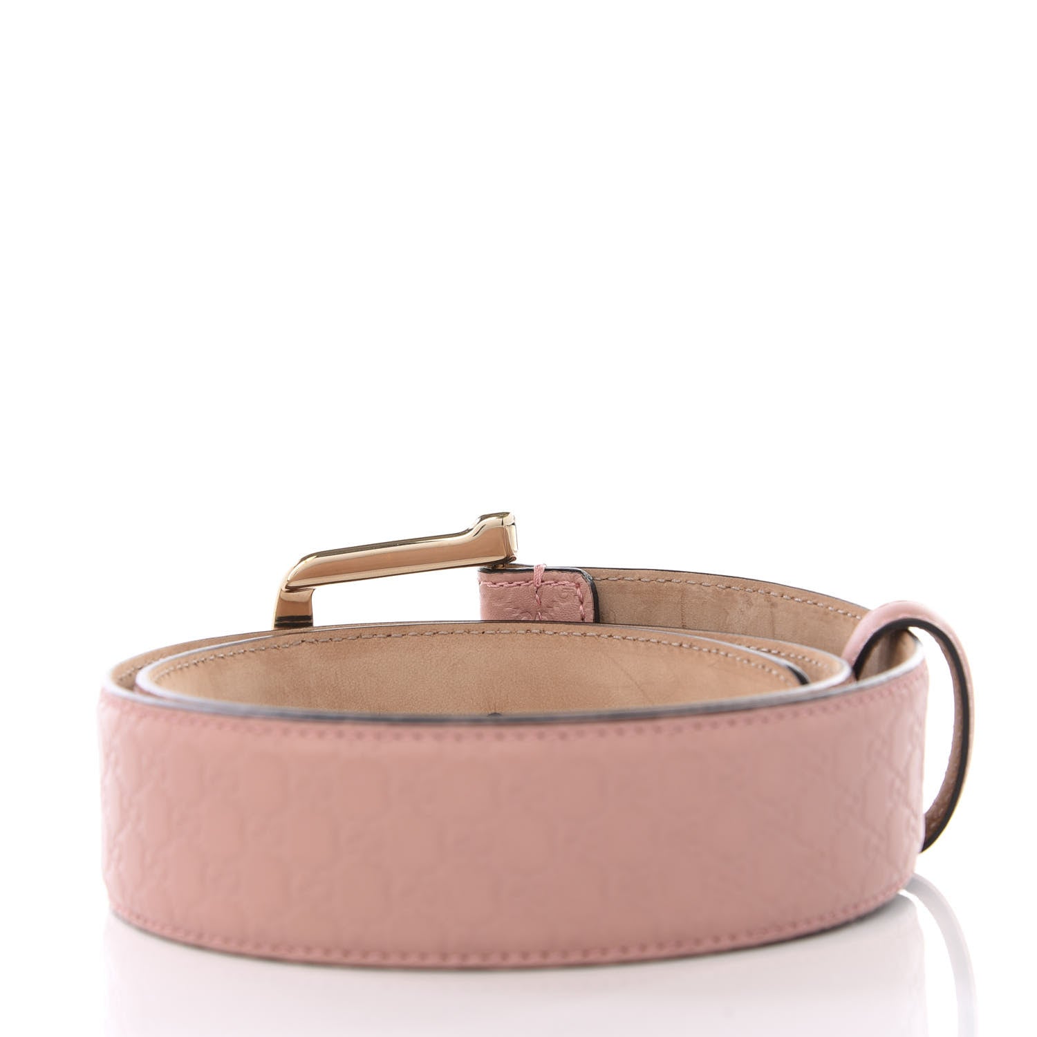 Gucci Soft Microguccissima Margaux Calfskin Belt 80 32 Soft Pink 2 of 6
