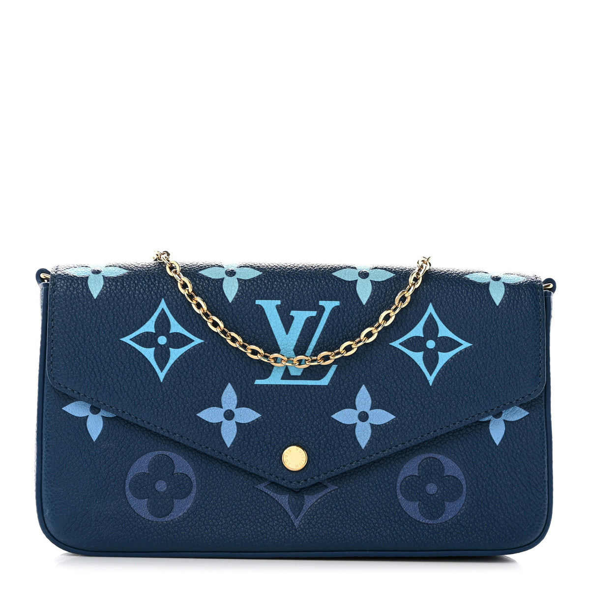 Empreinte Monogram Giant Felicie Pochette Chain Wallet Gradient Blue