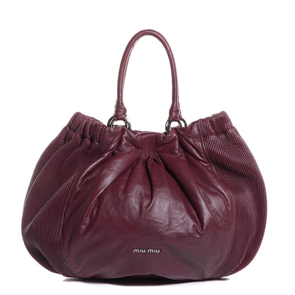 Miu Miu Nappa Cannette Tote Amarena 1 of 9