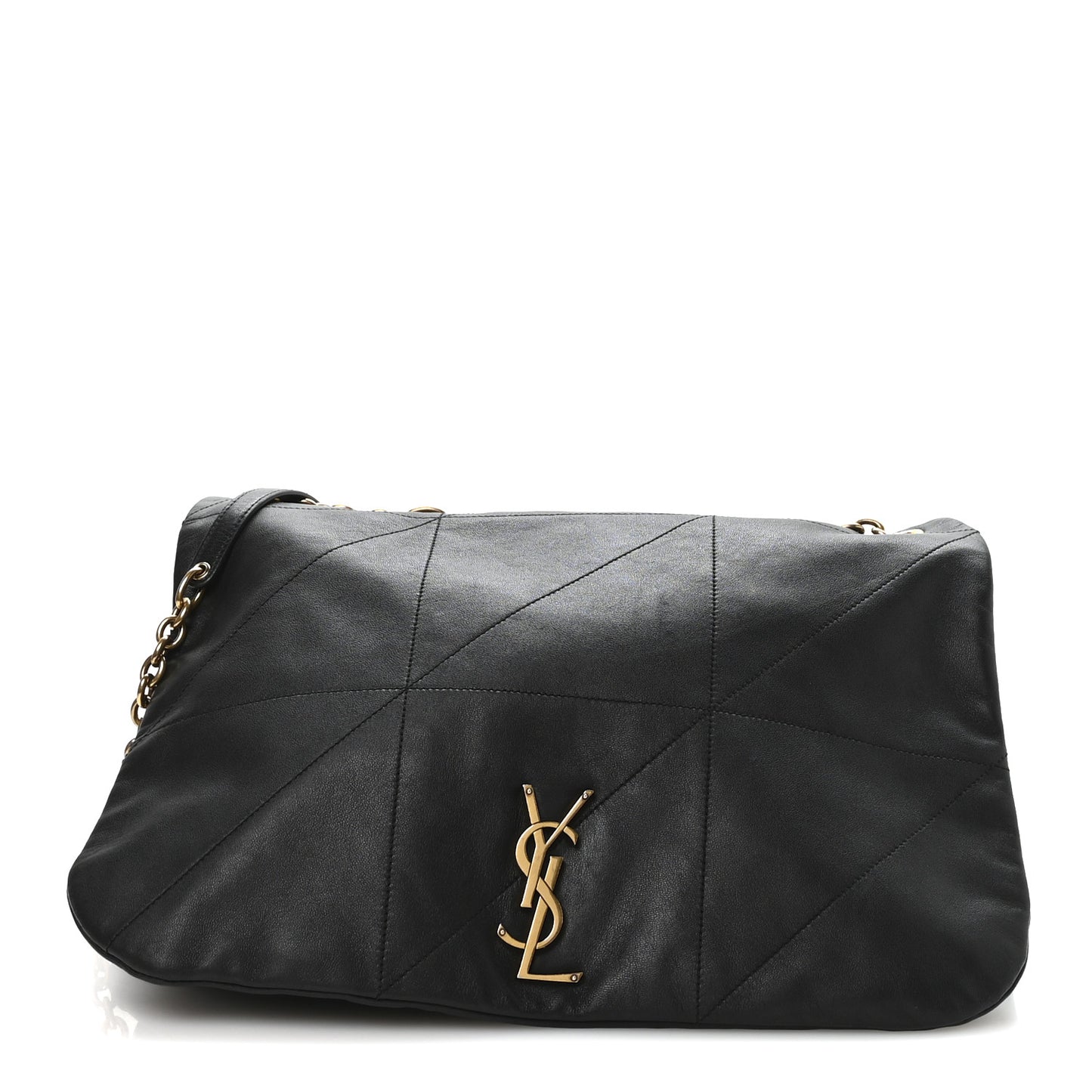 Lambskin Matelasse Monogram Large Jamie 4.3 Black