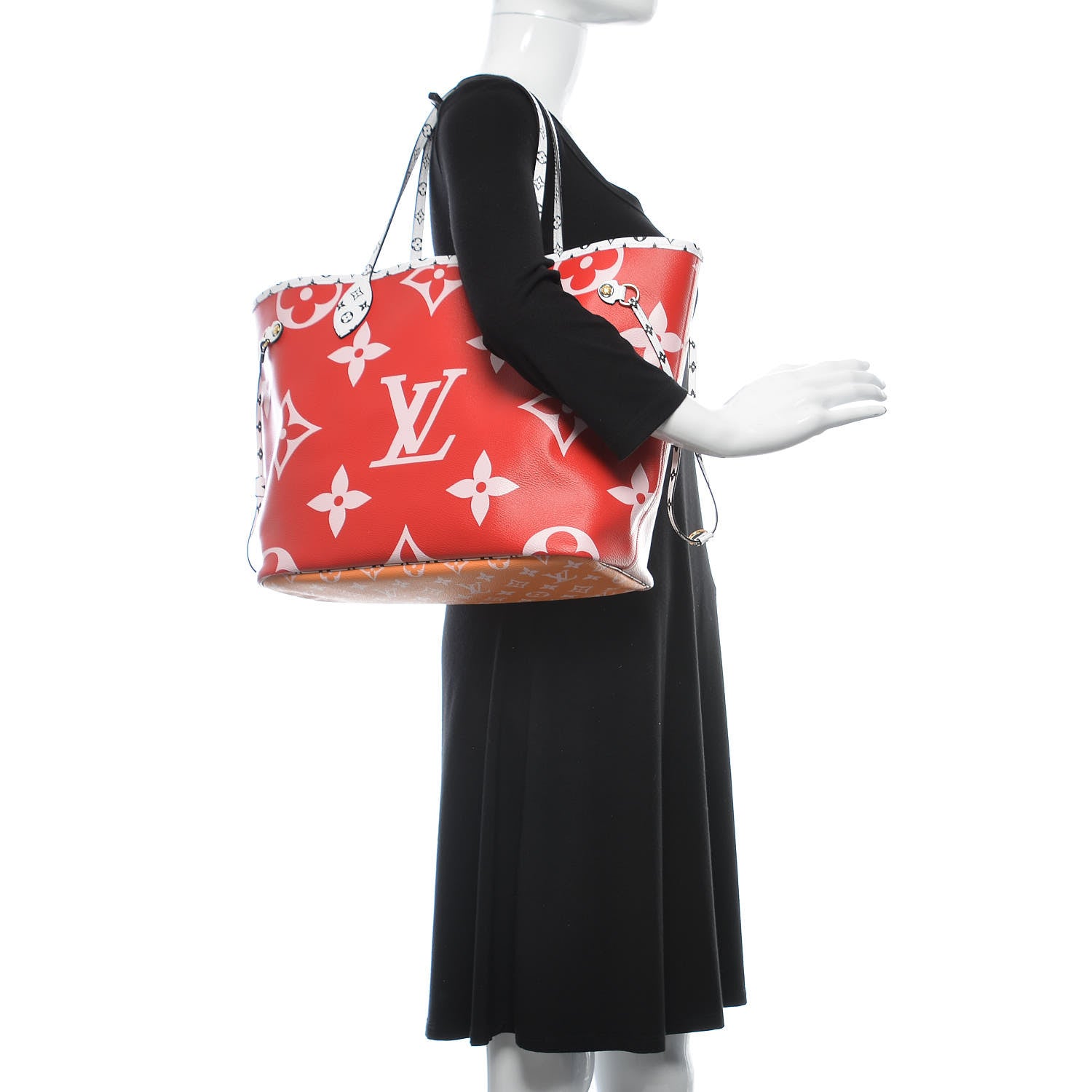 Louis Vuitton Monogram Giant Neverfull MM Rouge 2 of 12